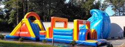 D72440DC FA51 48BC B015 2FA076ACC475 1661481165 64ft Combo Obstacle Course with Slide (Dry/Wet)